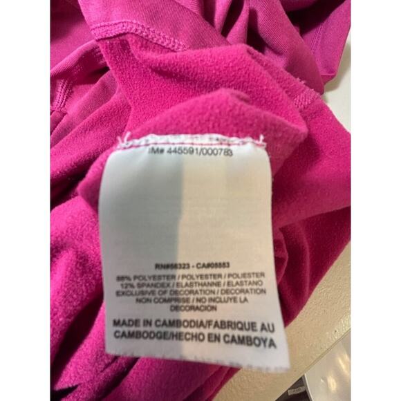 Nike Womens Pink Livestrong Dri-Fit Long-Sleeve Quarter-Zip Pullover Top, L - Picture 6 of 9